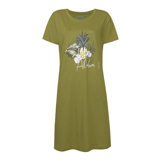 ROCHIE DE DAMĂ CU MÂNECI SCURTĂ 100% BUMBAC - TROPICA