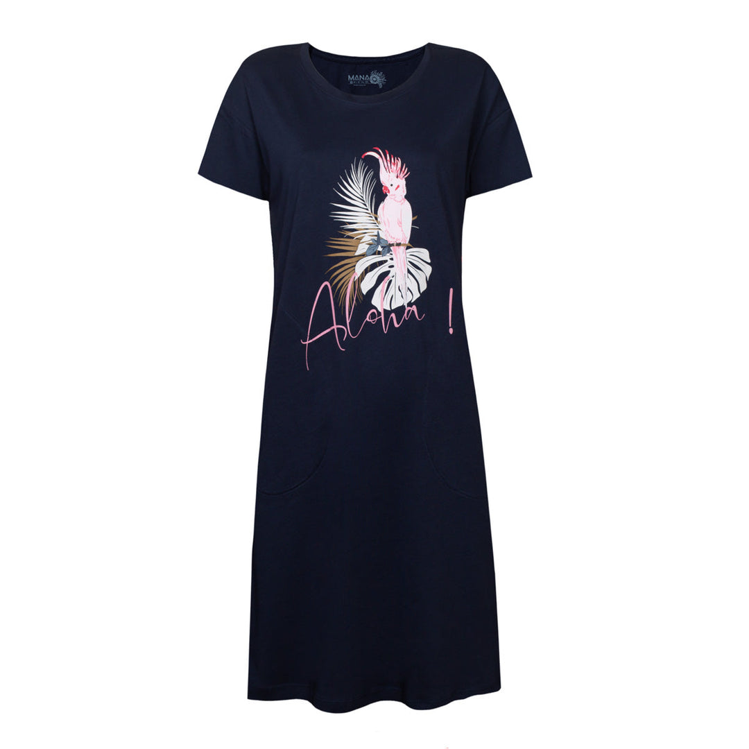 ROCHIE DE DAMĂ CU MÂNECI SCURTĂ 100% BUMBAC - TROPICA