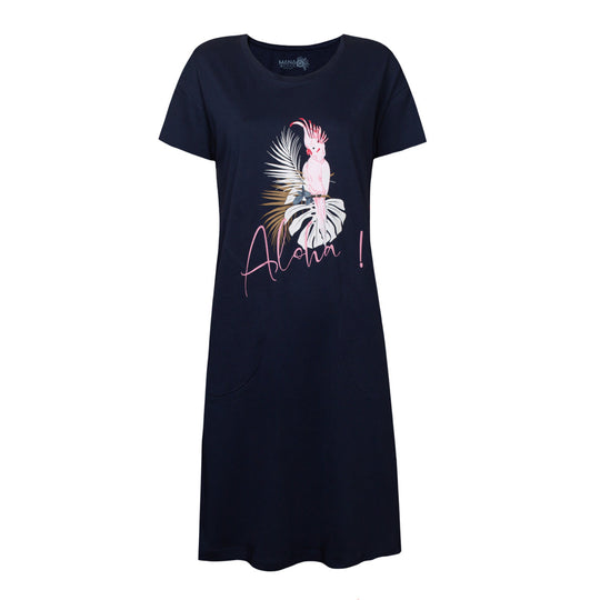 ROCHIE DE DAMĂ CU MÂNECI SCURTĂ 100% BUMBAC - TROPICA