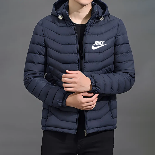 Elegant jacka med huva och dragkedja